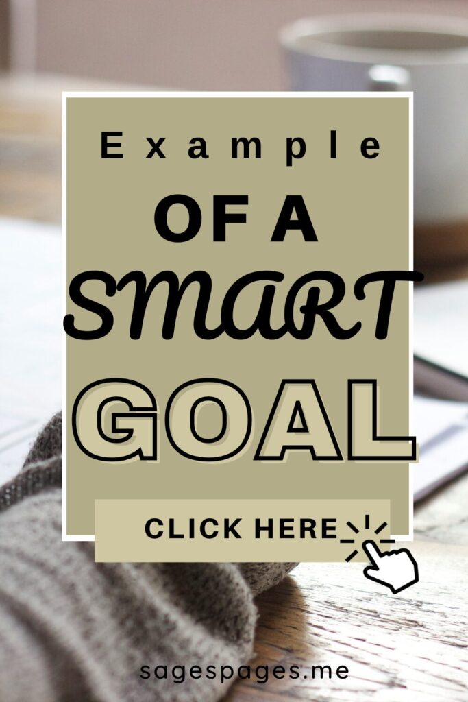 Pin: Example of a SMART goal