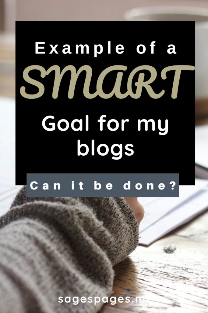 Pin: Example of a SMART goal
