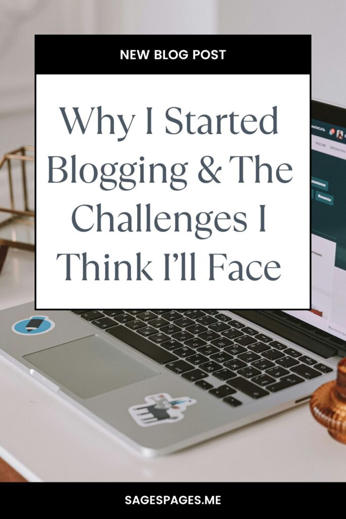 Pin: Why I started blogging
